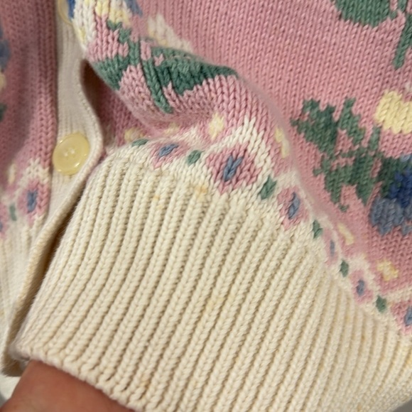 Vintage Eddie Bauer floral knit grandmacore vest - Picture 6 of 8